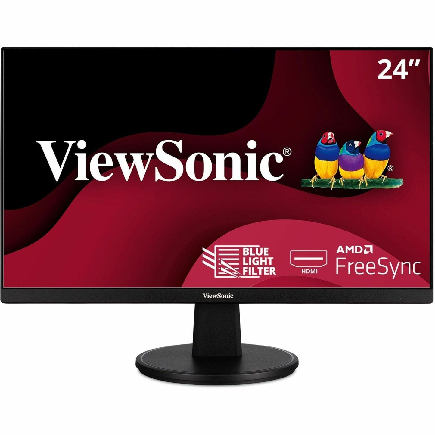 Viewsonic VA2447-MH 24" MVA Monitor with HDMI and VGA, 1920 x 1080 Resolution.