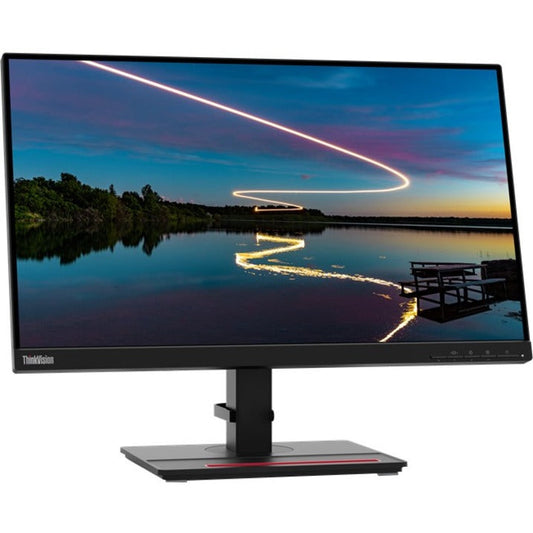 Lenovo ThinkVision T24m-20 23.8" LCD Monitor, FHD 1920x1080, IPS, Webcam, Microphone, USB-C Hub, Near-Edgeless, Height Adjustable, Raven Black - 62D9GAR6US (3 Year Warranty)