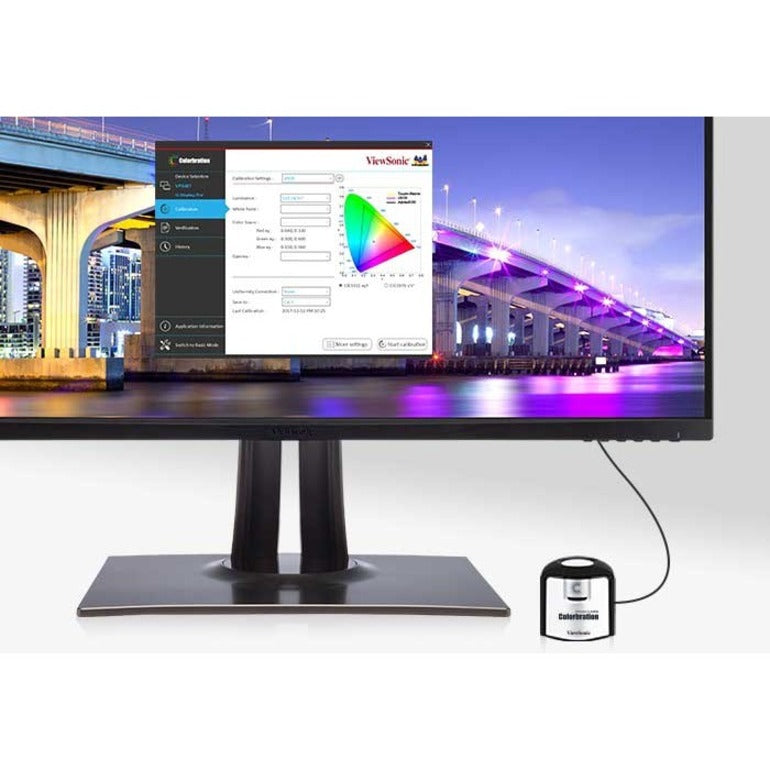 ViewSonic ColorPro VP3256-4K 32" Professional LCD Monitor, 4K UHD IPS, USB-C 90W, 100% sRGB, HDR10, Pantone Validated, Height Adjustable - Black (3 Year Warranty)