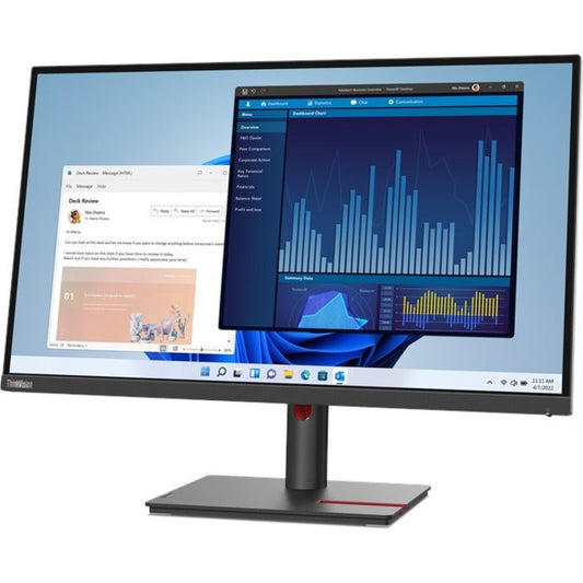 Lenovo ThinkVision T27p-30 27" 4K UHD LCD Monitor, IPS Display, 99% sRGB, Built-in Webcam, USB-C Hub, HDMI, DisplayPort, Height Adjustable Stand, Eyesafe Certified Black - 63A9GAR1US (3 Year Warranty)