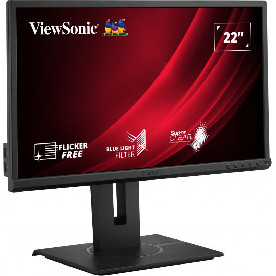 ViewSonic 22" 1080p Ergonomic 40-Degree Tilt Monitor with HDMI, DP, and VGA. (VG2240)