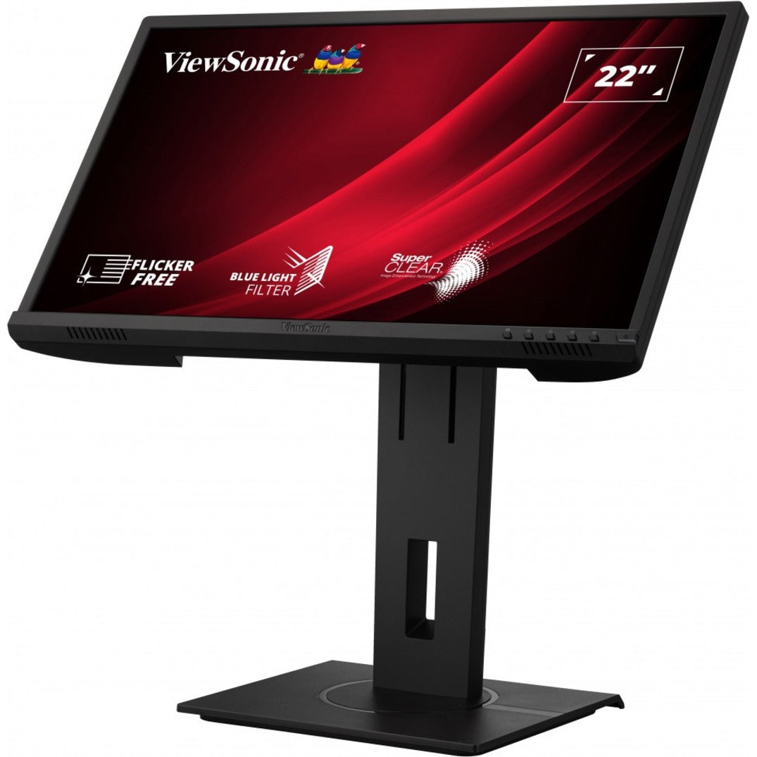 ViewSonic 22" 1080p Ergonomic 40-Degree Tilt Monitor with HDMI, DP, and VGA. (VG2240)