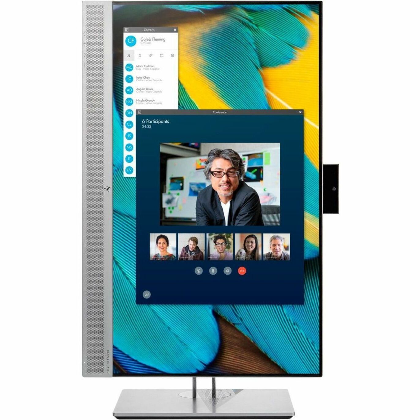 HPI SOURCING - NEW Business E243m 24" Class Webcam Full HD LED Monitor - 16:9 - Silver, Black (1FH48A8#ABA)