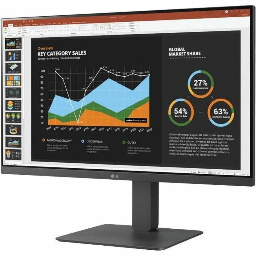 LG 27BR530Y-B 27" Widescreen LED Monitor, Full HD 1920x1080, TAA Compliant, Built-in Speakers, HDMI/DVI/VGA/DisplayPort (3 Year Warranty)