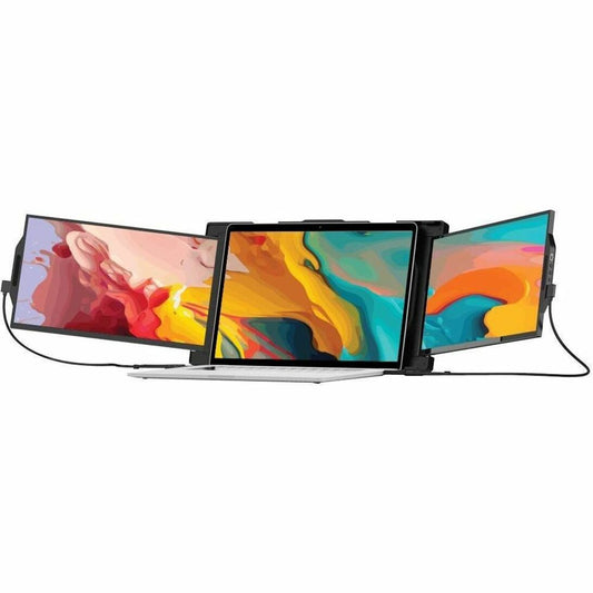 Mobile Pixels TRIO Max 14.1" LCD Monitor, Full HD IPS Display, MultiScreen, Landscape/Portrait Viewable, Eye-Care, Anti-glare, USB-C, Plug & Play, Black - 101-1004P04 (1 Year Warranty)
