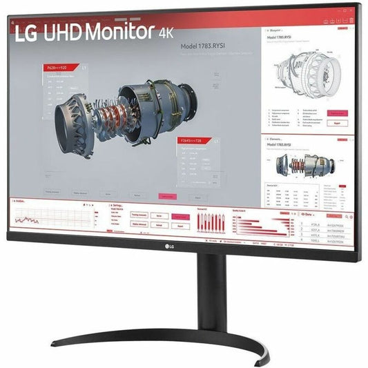 LG 32BR55U-B 32" 4K UHD LCD Monitor, HDR10, USB-C Hub, ErgoStand, VA Panel, 3840x2160, DisplayPort HDMI, Built-in Speakers, Height Adjustable (3 Year Warranty)