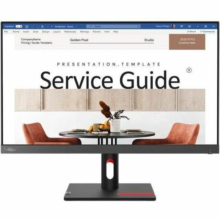 Lenovo ThinkVision S24i-30 24" Widescreen LED Monitor, 1920x1080 Full HD, IPS Technology, Eye Comfort, Anti-glare - 63DEKAR3US (3 Year Warranty)
