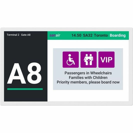 Sharp EP-C251 25.3" Digital Signage Display, 8K UHD ePaper Technology, Wireless/Bluetooth/USB-C, Zero Power Consumption, Landscape/Portrait, VESA Mount - EPC251 (1 Year Warranty)