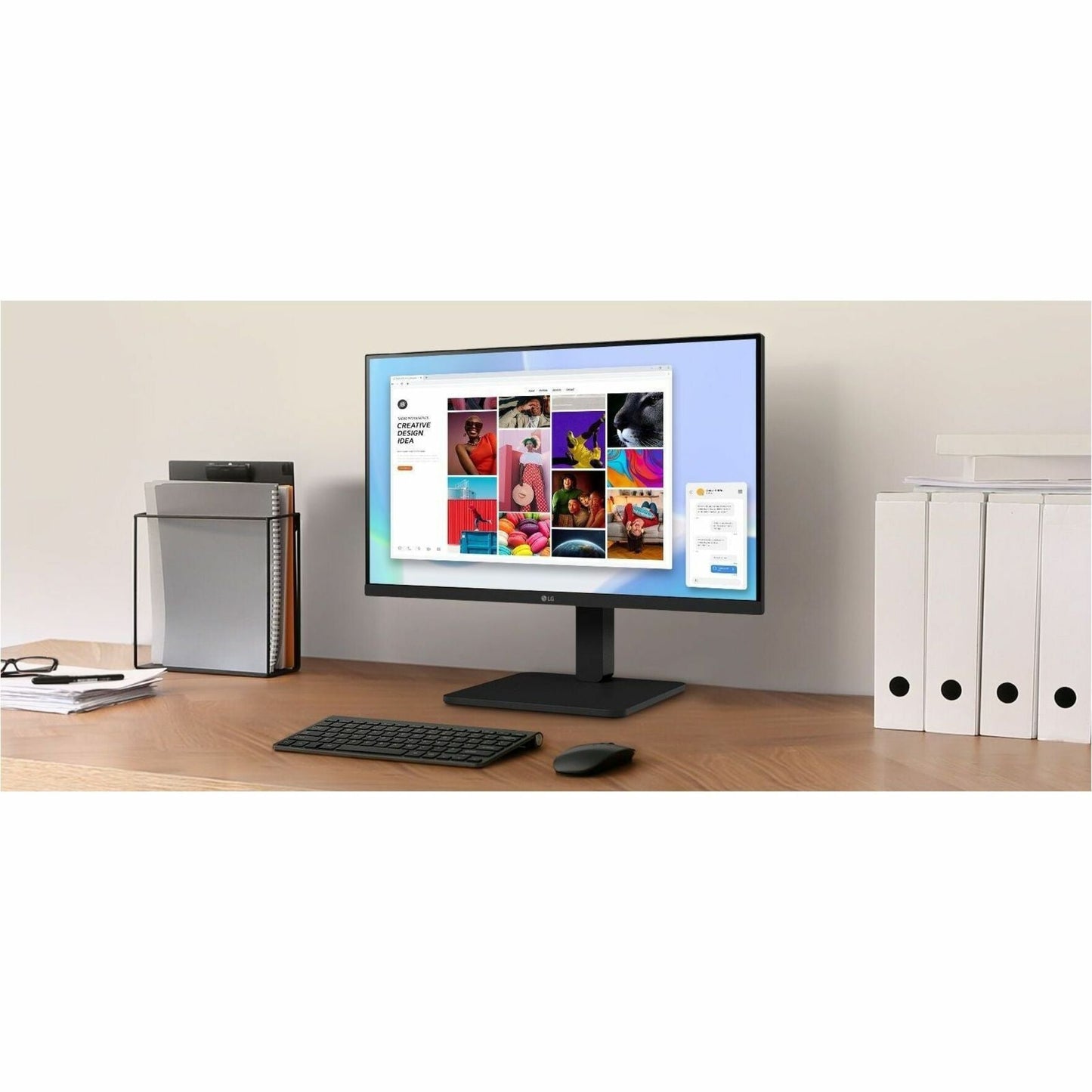 LG 24BA550-B 24" Full HD IPS LED Monitor, 1920x1080, 5ms Response, 178° Wide View, Height/Pivot/Tilt/Swivel, USB Hub, HDMI/DisplayPort/VGA, Flicker-Free, Office Use - 24BA550-B (1 Year Warranty)