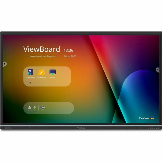 ViewSonic IFP8651 86 Inch 4K 50-Point Touch ViewBoard Interactive Smart Board, Android 14, Google EDLA, Integrated Education Software, Built-in Microphone, HDMI, VGA, USB Hub, USB C Inputs (1 Year Warranty)