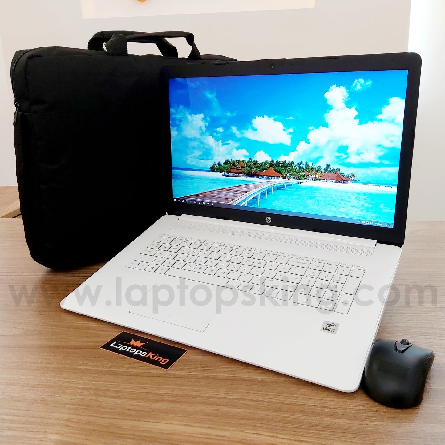 HP 17-By3 i7-1065g7 Iris Plus White Laptop (New Open Box)