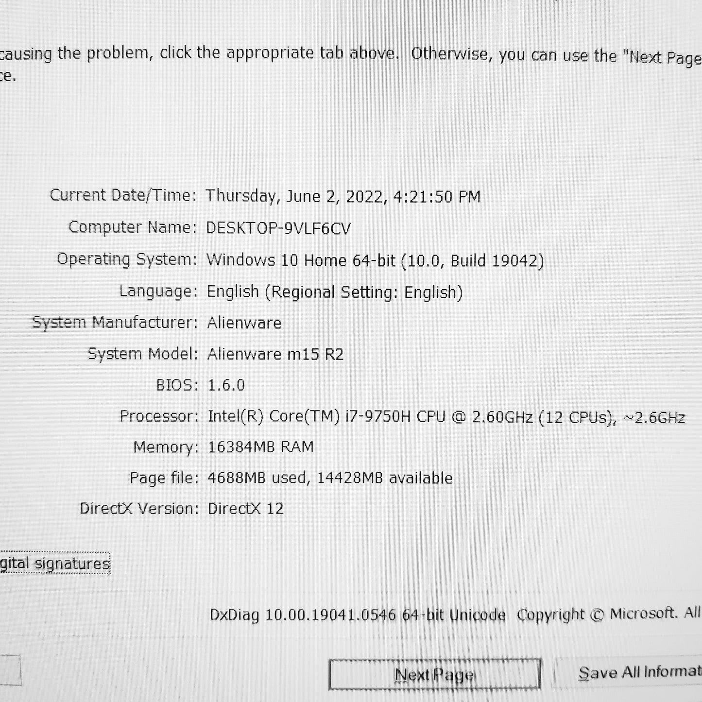 Alienware M15 i7-9750H RTX 2080 Gaming Laptop (Used Very Clean)