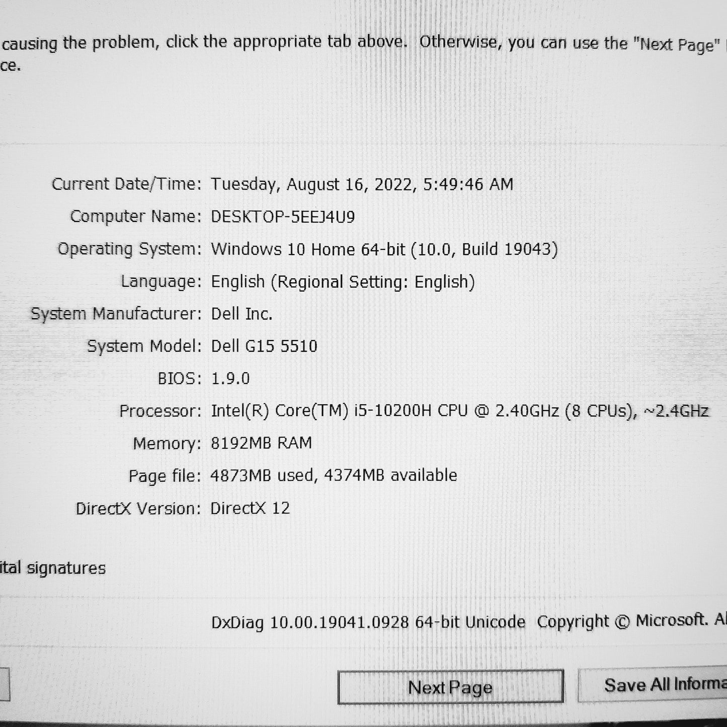 Dell G15 5510 Core i5-10200H GTX 1650 120Hz Gaming Laptop (Open Box)