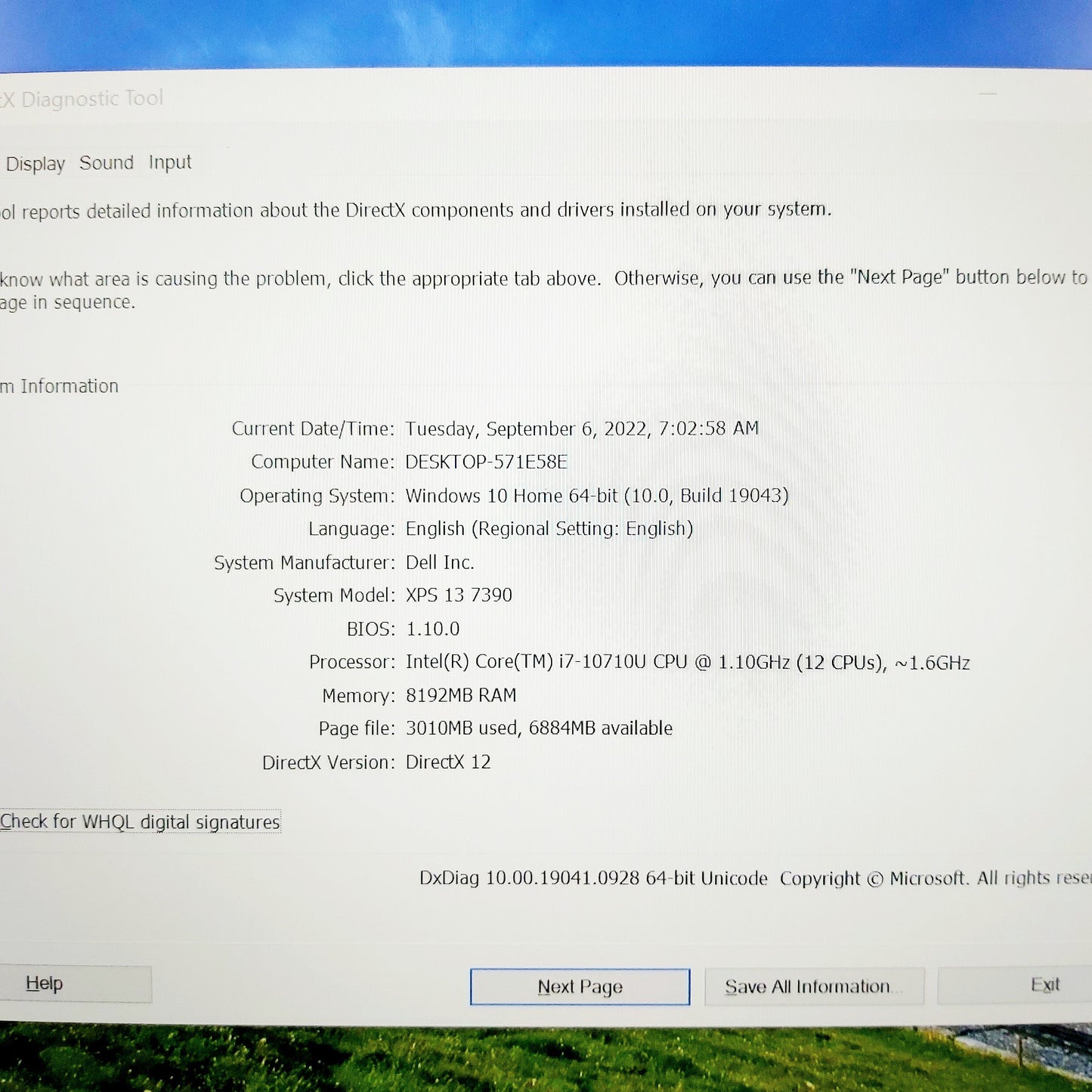 Dell XPS 13 7390 i7-10710U 13.3" Laptop Offer (New Open Box)