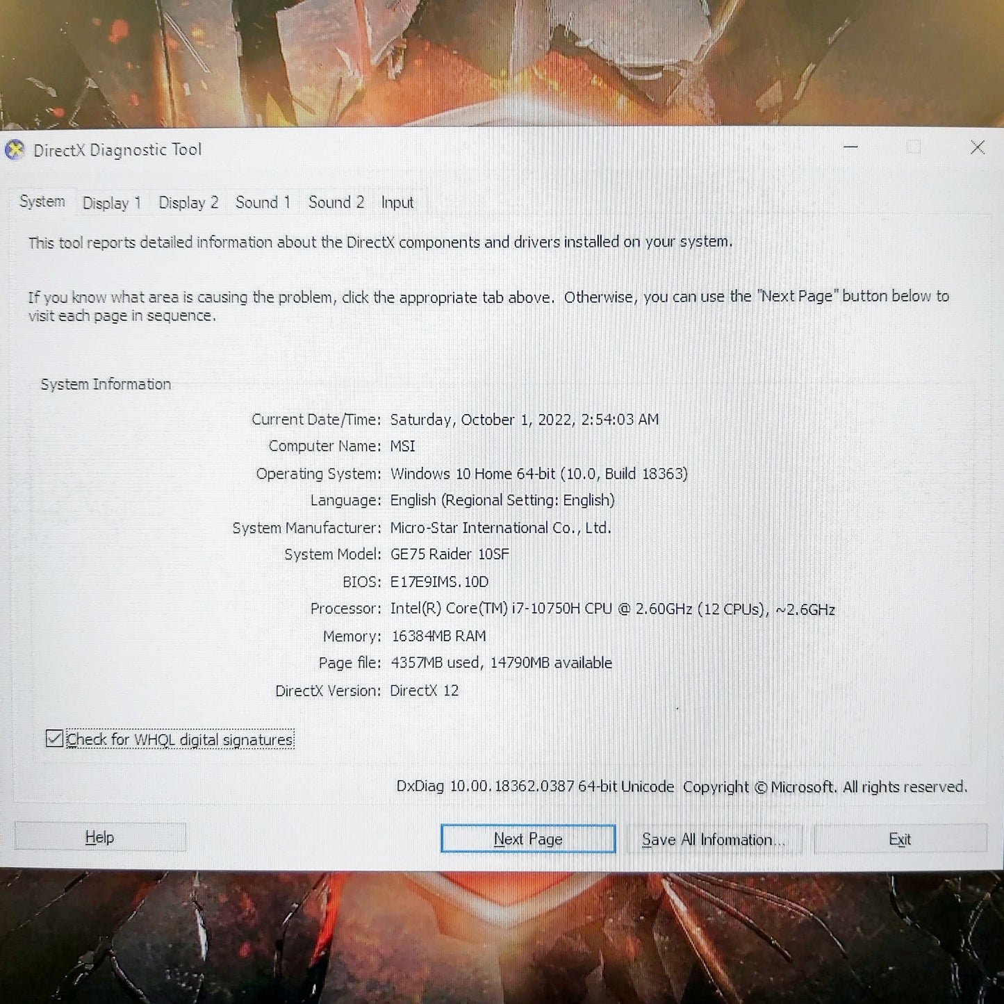 Msi Ge75 Raider 10sf Steelseries i7-10750h Rtx 2070 144hz Gaming Laptops (Brand New)