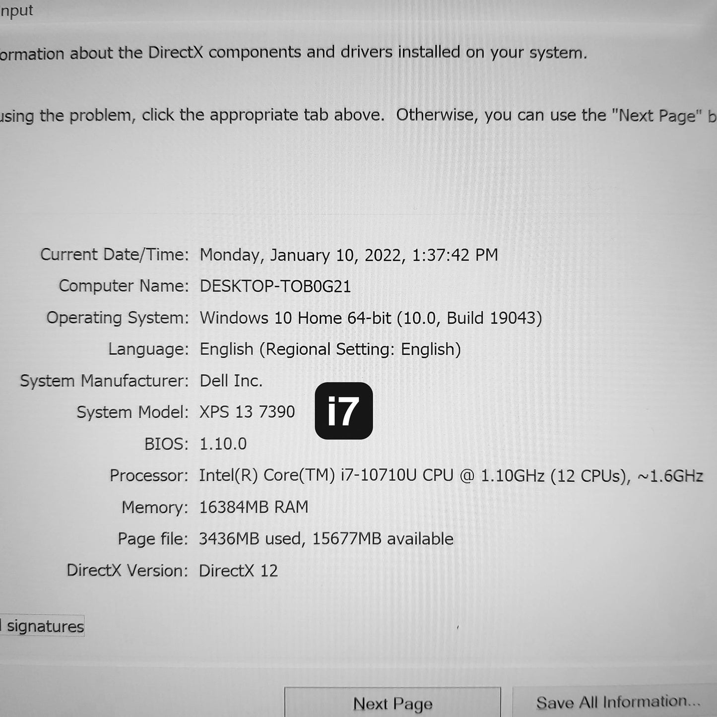 Dell XPS 13 7390 10th Gen. Laptop Offers (New Open Box)