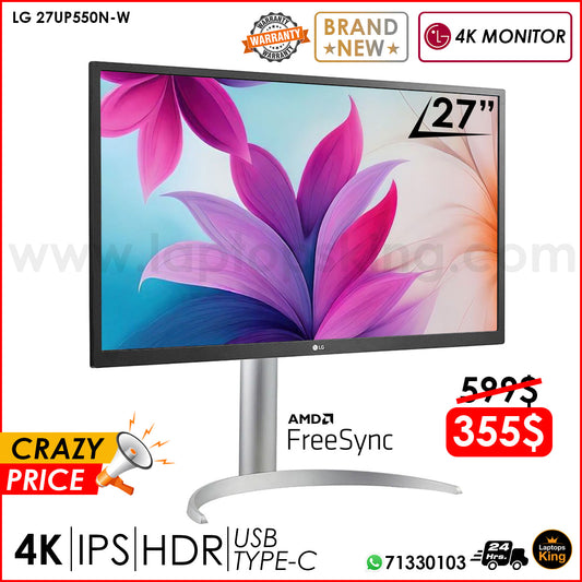 LG 27UP550N-W 27" 4K IPS Type-C Monitor (Brand New)