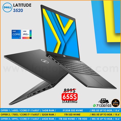 Dell Latitude 3520 i7-1165G7 VGA Iris Xe 15.6" Laptop Offers (New Open Box)