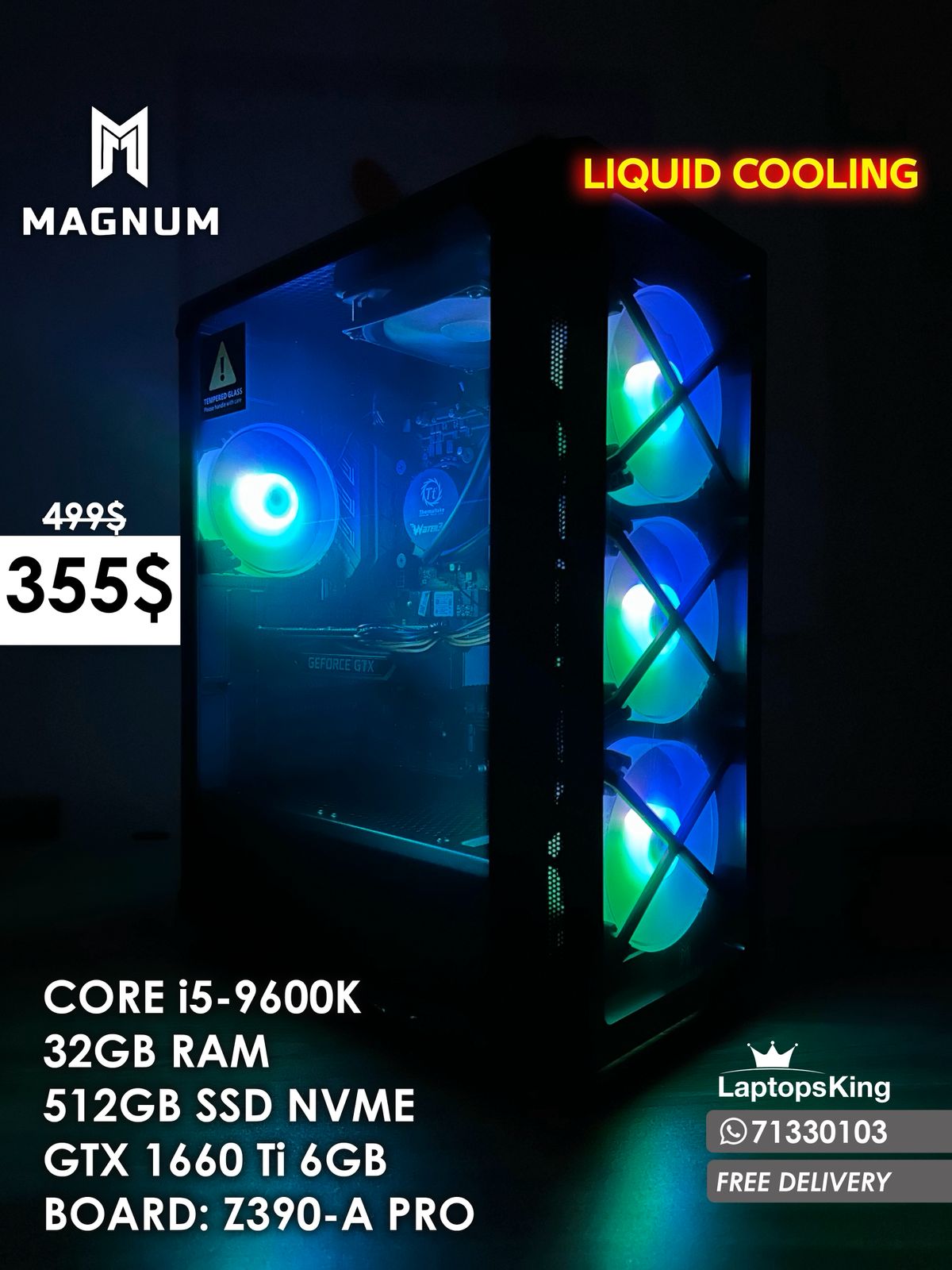 MAGNUM GAMING DESKTOP OFFER CORE i5-9600K VGA GTX 1660