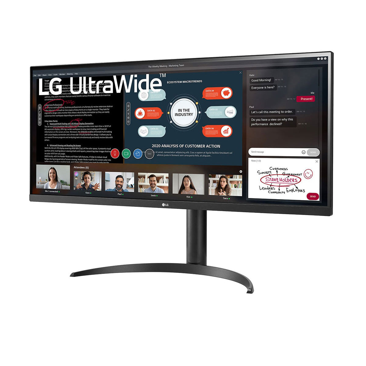 LG 34WP550-B 34" UltraWide FHD IPS HDR 75Hz Monitor (Brand New)