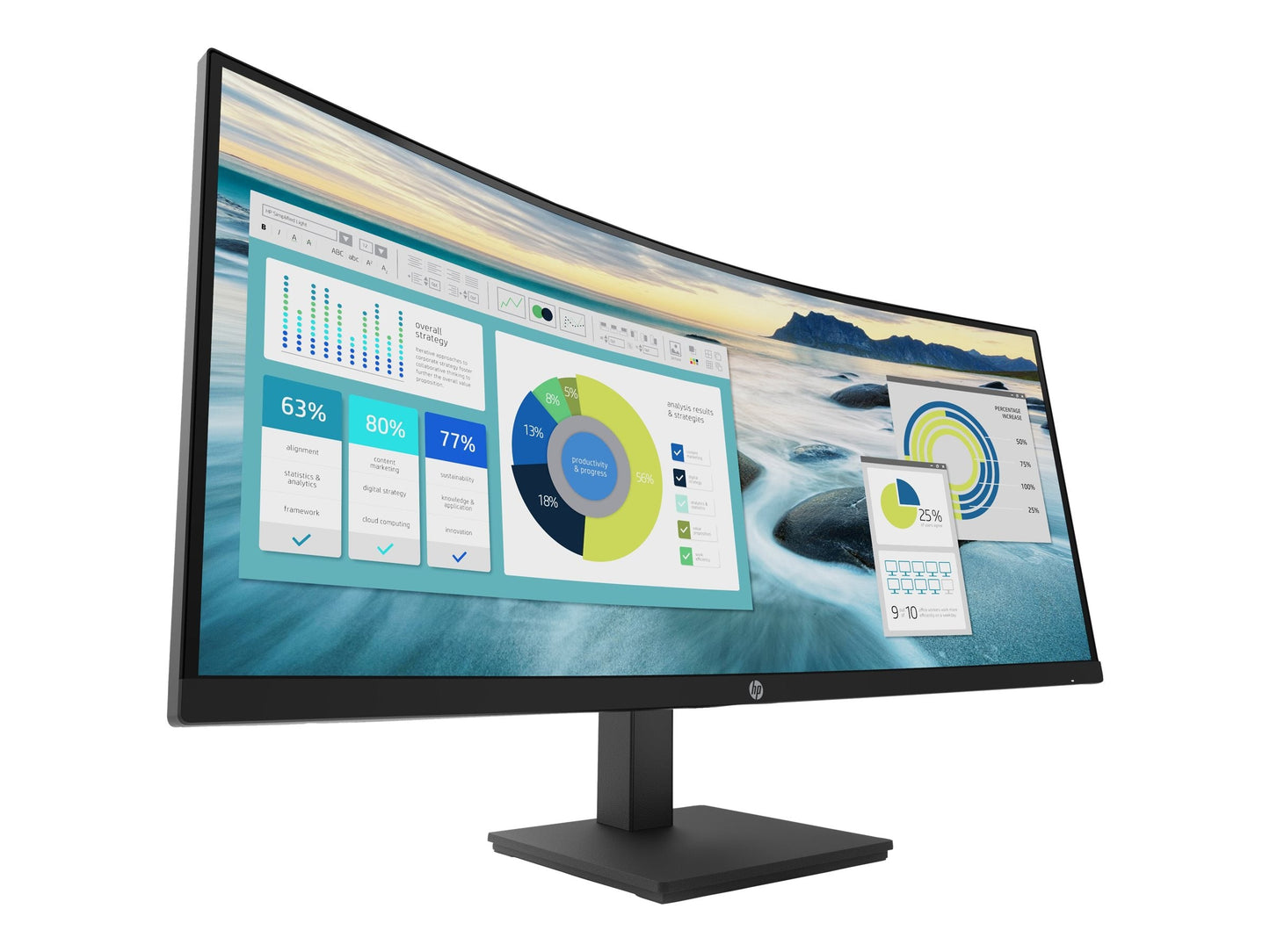 HP P-SERIES P34HC G4 34 INCH WQHD 3440X1440 100Hz 21:9 300NITS 3000:1 5M:1 178/178 VIEWING ANGLE SWIVEL TILT HEIGHT ADJUSTABLE PIVOT DP HDMI USB-C DP 65W POWER DELIVERY MONITOR (21Y56AA)
