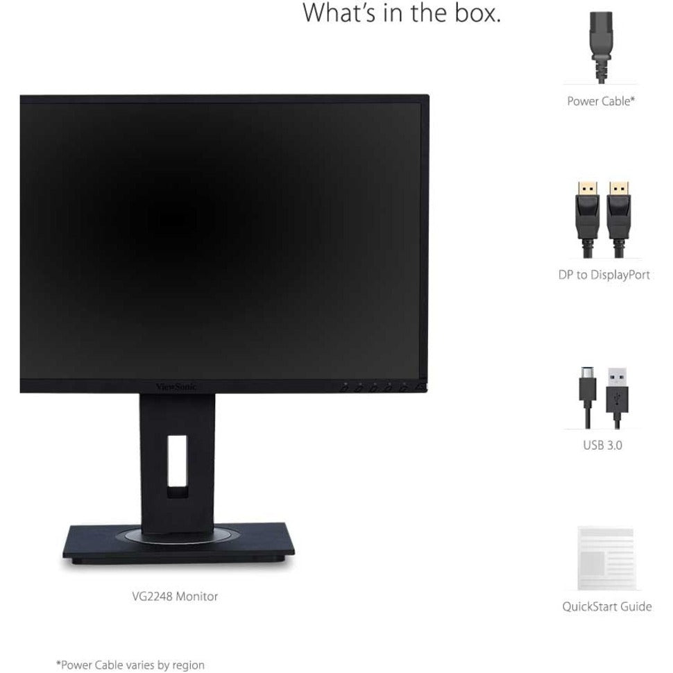 ViewSonic 22" (21.5" viewable) SuperClear IPS Full HD Monitor with Advanced Ergonomics (VG2248)