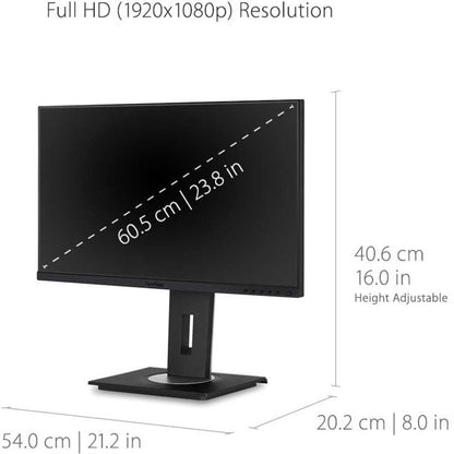 ViewSonic 24" (23.8" viewable) SuperClear IPS Full HD Monitor with Advanced Ergonomics,1920x1080 Resolution. (VG2455)