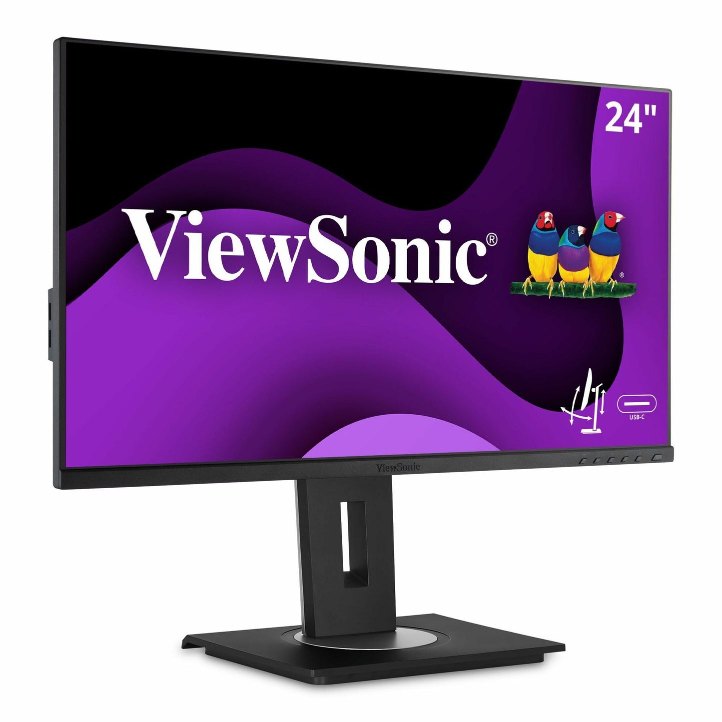 ViewSonic 24" (23.8" viewable) SuperClear IPS Full HD Monitor with Advanced Ergonomics,1920x1080 Resolution. (VG2455)
