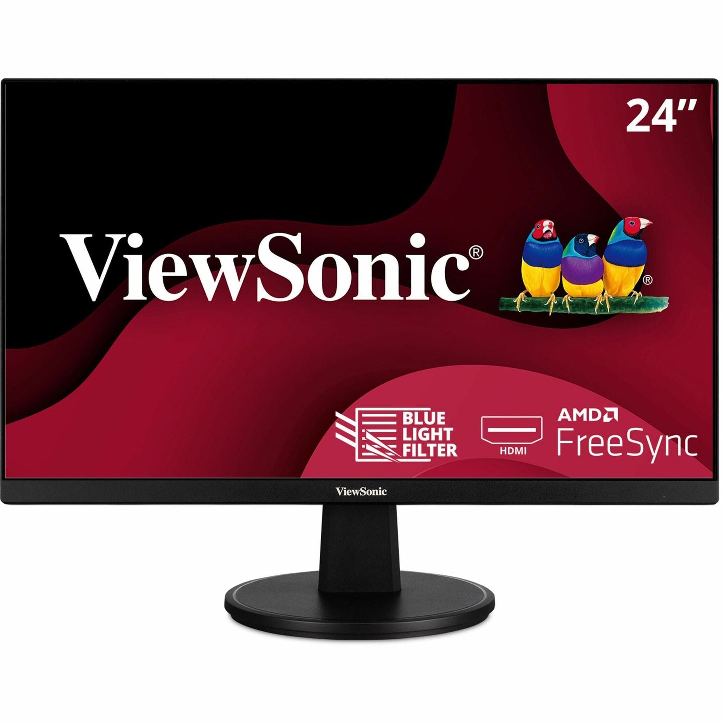 Viewsonic VA2447-MH 24" MVA Monitor with HDMI and VGA, 1920 x 1080 Resolution.