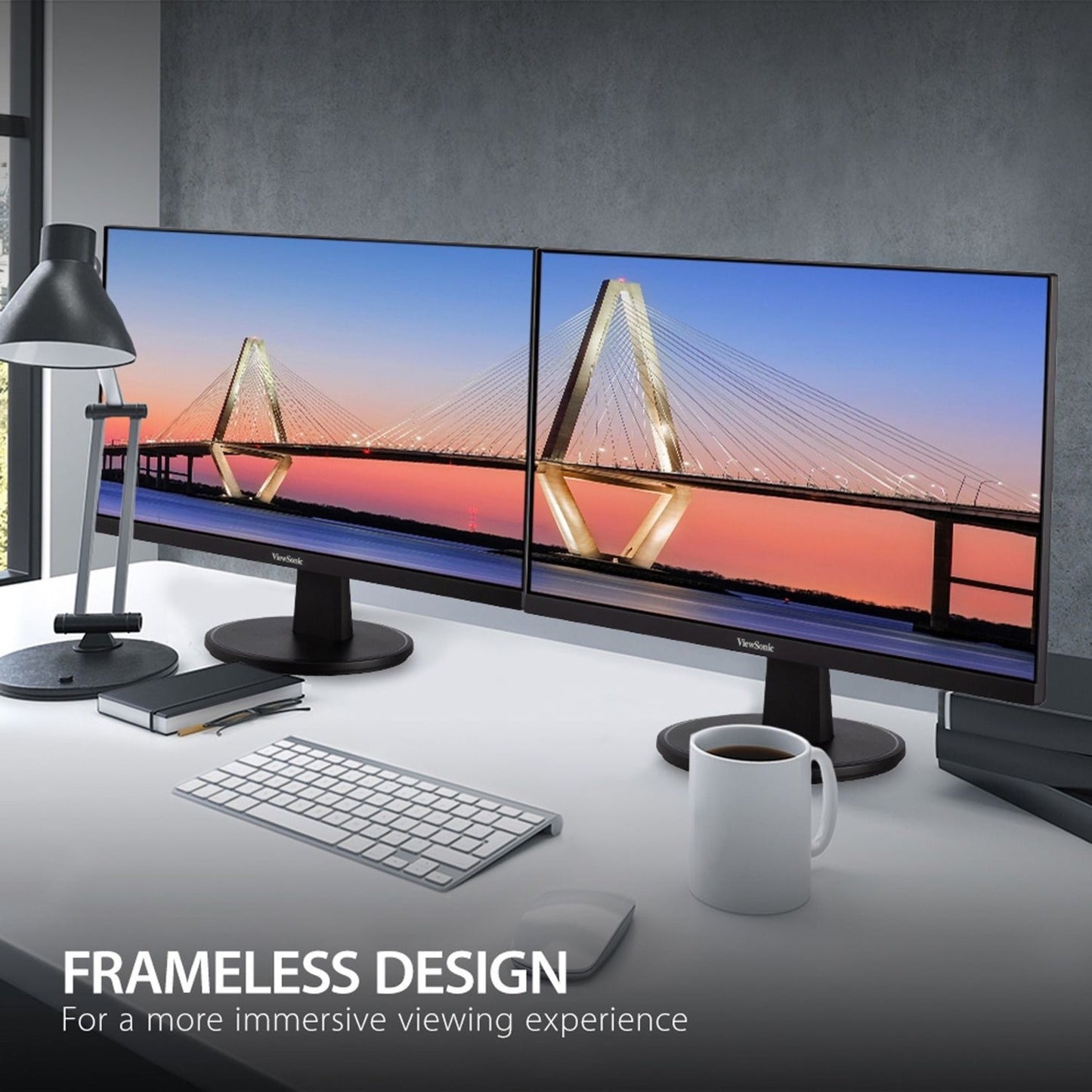 Viewsonic VA2447-MH 24" MVA Monitor with HDMI and VGA, 1920 x 1080 Resolution.