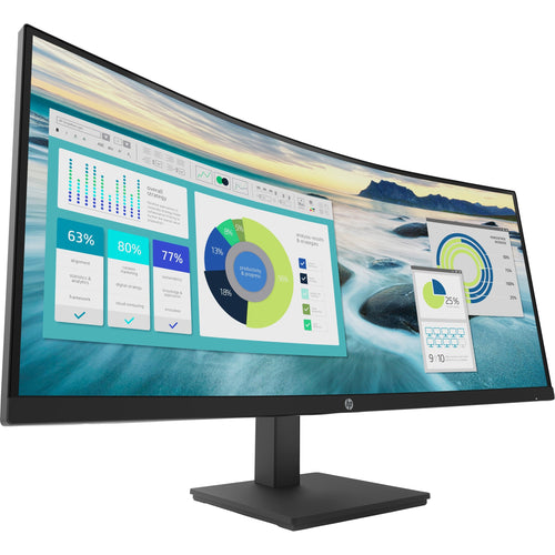 HP P-SERIES P34HC G4 34 INCH WQHD 3440X1440 100Hz 21:9 300NITS 3000:1 5M:1 178/178 VIEWING ANGLE SWIVEL TILT HEIGHT ADJUSTABLE PIVOT DP HDMI USB-C DP 65W POWER DELIVERY MONITOR (21Y56AA)