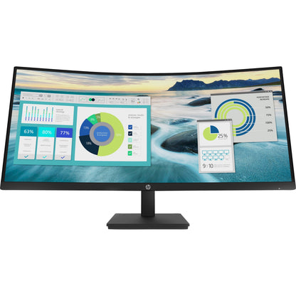 HP P-SERIES P34HC G4 34 INCH WQHD 3440X1440 100Hz 21:9 300NITS 3000:1 5M:1 178/178 VIEWING ANGLE SWIVEL TILT HEIGHT ADJUSTABLE PIVOT DP HDMI USB-C DP 65W POWER DELIVERY MONITOR (21Y56AA)