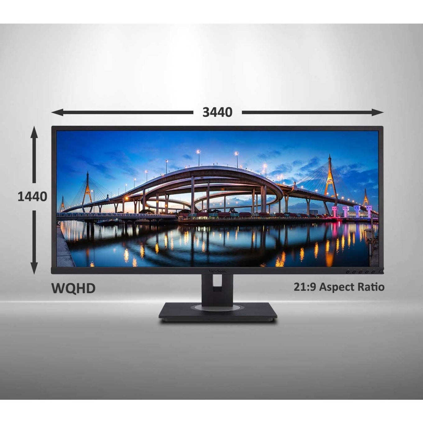 ViewSonic MN VG3456 34 Ultrawide Docking MN 3440x1440 USB-C (90W) Retail