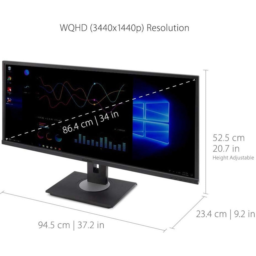 ViewSonic MN VG3456 34 Ultrawide Docking MN 3440x1440 USB-C (90W) Retail