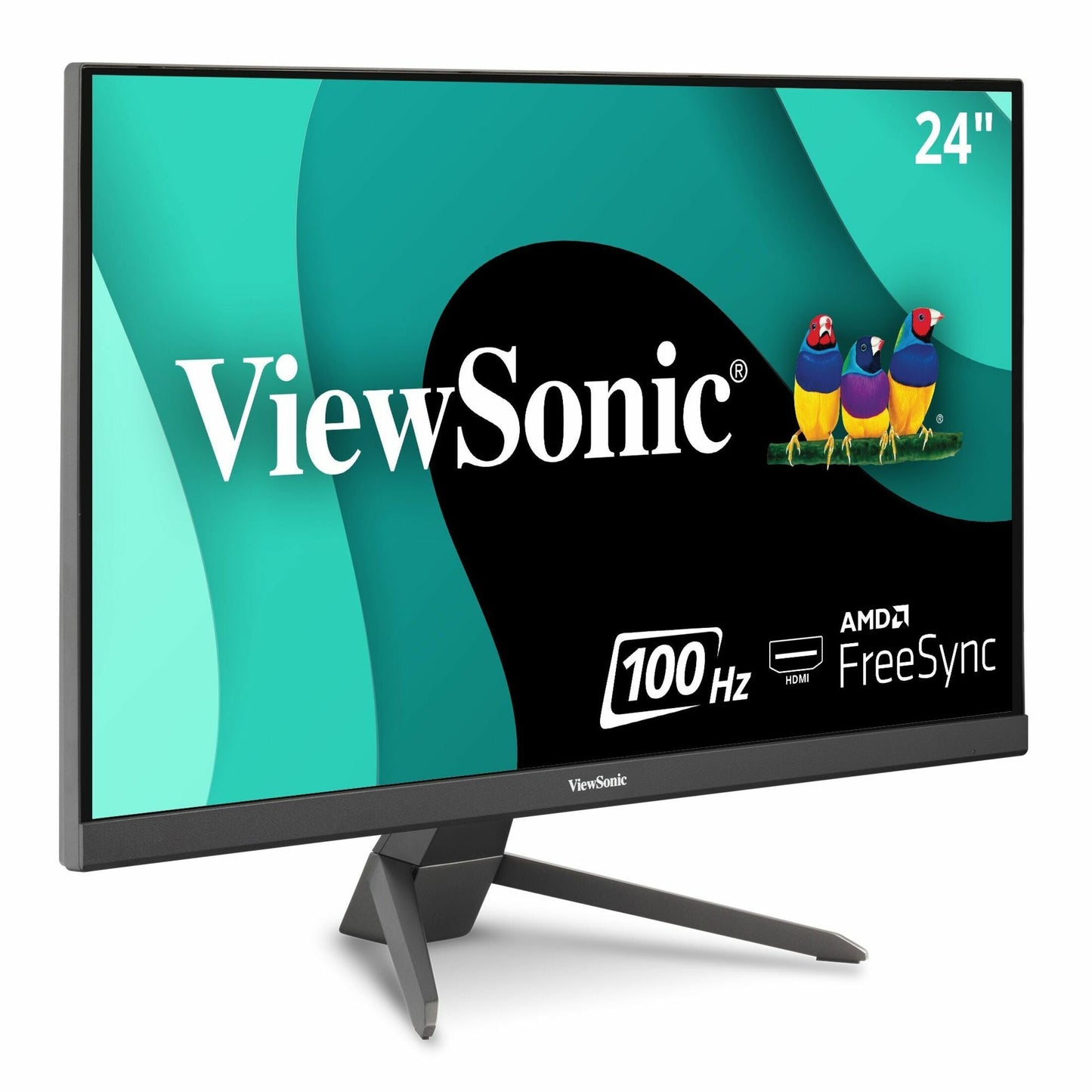 ViewSonic VX2467-MHD 24 Inch 1080p Gaming Monitor with 100Hz, 1ms, Ultra-Thin Bezels, FreeSync, Eye Care, HDMI, VGA, and DP