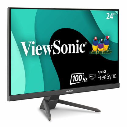 ViewSonic VX2467-MHD 24 Inch 1080p Gaming Monitor with 100Hz, 1ms, Ultra-Thin Bezels, FreeSync, Eye Care, HDMI, VGA, and DP