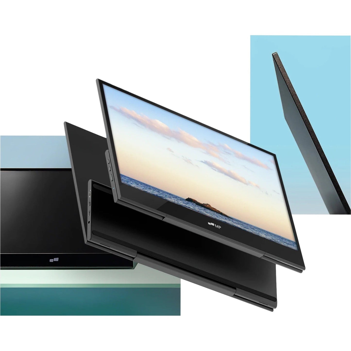Mobile Pixels Glance 16" Portable Dual-Screen Full HD Monitor, Plug & Play USB-C, HDMI, Dual Speakers, Boosts Laptop Productivity & Multitasking (1 Year Warranty)