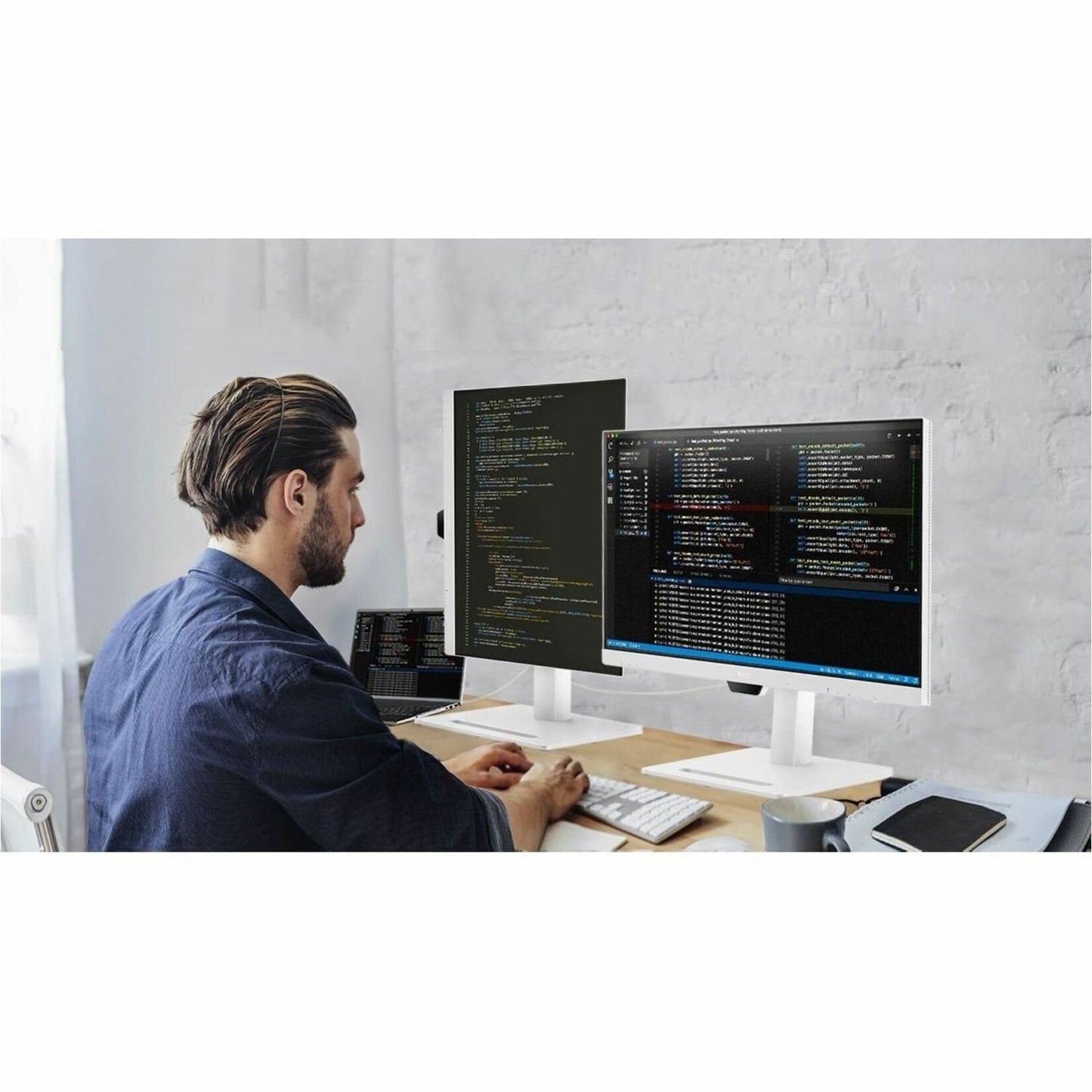 BenQ GW2790QT 27" 2K QHD LED Monitor, USB-C Ergonomic Eye-Care Display, 350 Nit IPS Panel, 99% sRGB, White, Built-in Speakers & Mic, Height Adjustable Stand - GW2790QT (1 Year Warranty)