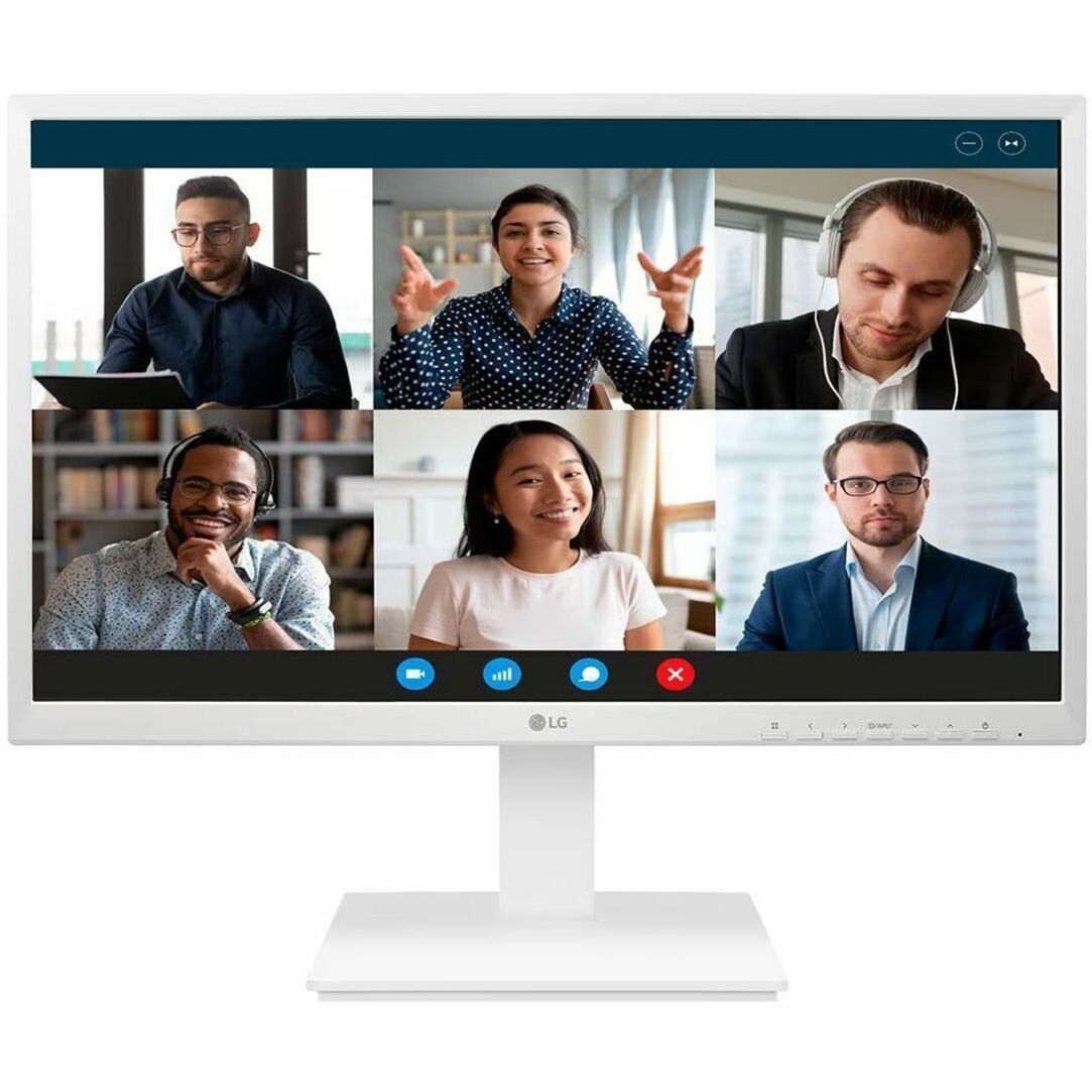 LG 24BK550Y-H 24" Full HD IPS LCD Monitor, Textured White, Height/Tilt/Pivot/Swivel Adjustable, Built-in Speakers, USB Hub (3 Year Warranty)