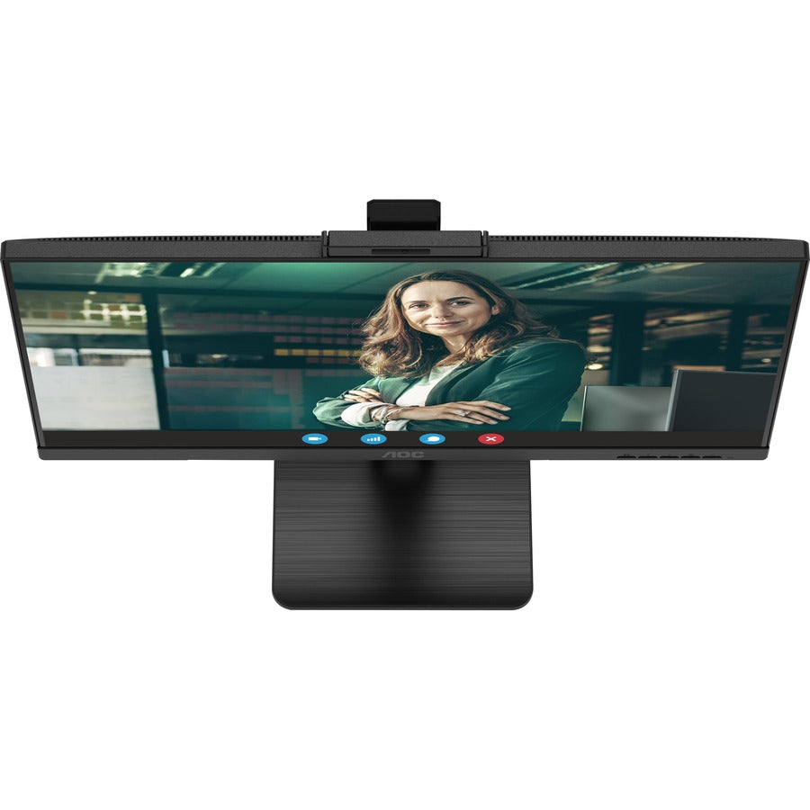 AOC Q27P3CW 27" WQHD IPS LCD Monitor with 5MP Webcam, USB-C 65W Power Delivery, Adaptive Sync, 75Hz, Built-in Speakers, Frameless Design, Textured Black - Q27P3CW (3 Year Warranty)