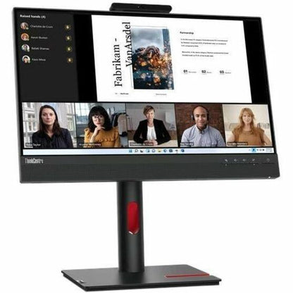 Lenovo ThinkCentre TIO22GEN5 22" LED Monitor, Full HD IPS Display, Eye Comfort Technology, 1080p Webcam, Built-in Speakers, Height Adjustable Stand, Black - 12N8GAR1US (3 Year Warranty)
