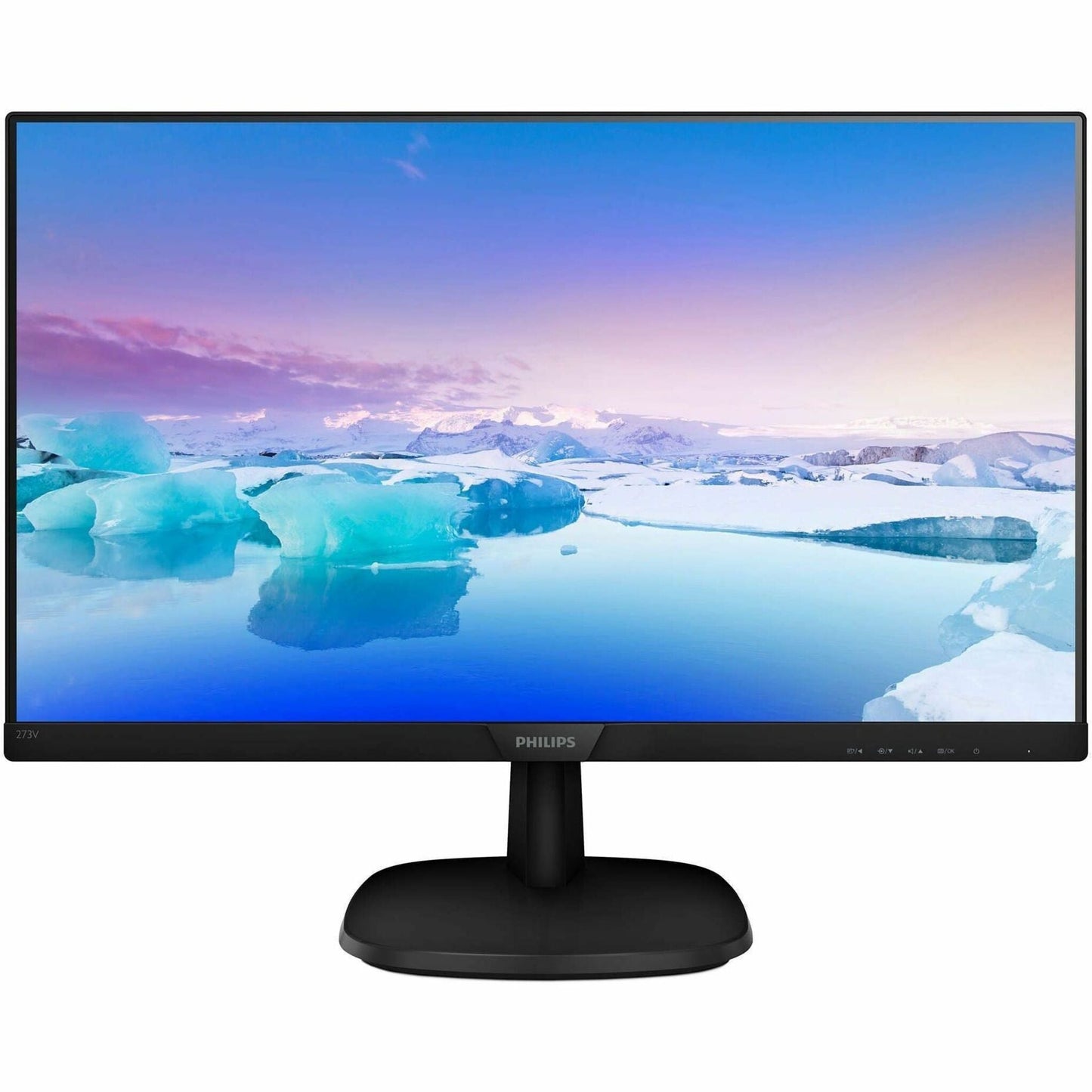 Philips V-line 27" LED Monitor, IPS Display, 1920x1080 Full HD, 75Hz, HDMI/DisplayPort/VGA, Built-in Speakers, Low Blue Light, Flicker-free, VESA Mount - 273V7QJAB (4 Year Warranty)