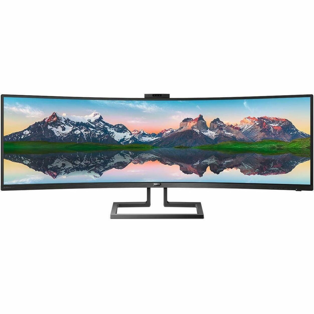 Philips P-line 49-inch Curved VA LED Monitor, 5120x1440 32:9 SuperWide, USB-C Hub, Height/Tilt/Swivel, HDR400, Webcam, KVM Switch - 499P9H (4 Year Warranty)