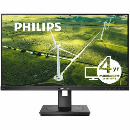 Philips B-Line 27" LED Monitor, 1920x1080 FHD IPS, 75Hz, PowerSensor, LightSensor, Height Adjustable Stand, Built-in Speakers, USB Hub, HDMI/DP/VGA - 272B1G (4 Year Warranty)