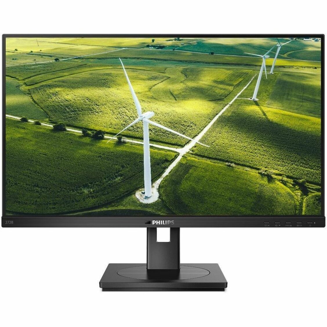 Philips B-Line 27" LED Monitor, 1920x1080 FHD IPS, 75Hz, PowerSensor, LightSensor, Height Adjustable Stand, Built-in Speakers, USB Hub, HDMI/DP/VGA - 272B1G (4 Year Warranty)