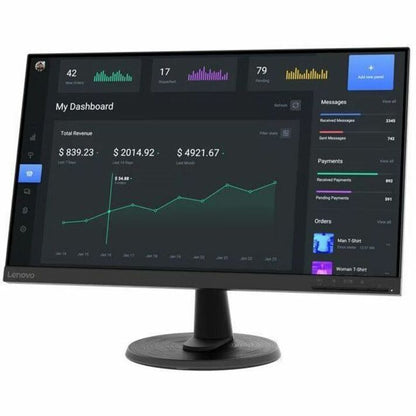 Lenovo D24-40 LED Monitor, 23.8" FHD VA Display, 75Hz FreeSync, 178° Viewing Angle, Anti-glare, Low Blue Light, HDMI/VGA, VESA Mount, Raven Black - 67A2KCC6US (3 Year Warranty)