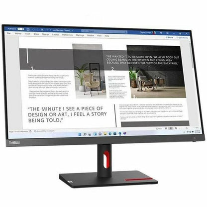 Lenovo ThinkVision S27i-30 27" LED Monitor, Full HD IPS, 100Hz, 300 Nit, 99% sRGB, Eye Comfort, Anti-glare, HDMI/VGA, Storm Gray - 63DFKAT4US (3 Year Warranty)
