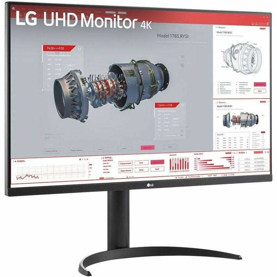 LG 32BR55U-B 32" 4K UHD LCD Monitor, HDR10, USB-C Hub, ErgoStand, VA Panel, 3840x2160, DisplayPort HDMI, Built-in Speakers, Height Adjustable (3 Year Warranty)
