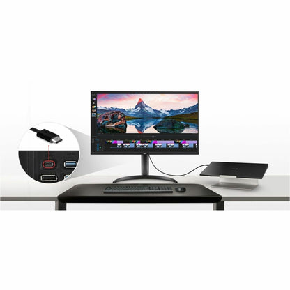 LG 32BR55U-B 32" 4K UHD LCD Monitor, HDR10, USB-C Hub, ErgoStand, VA Panel, 3840x2160, DisplayPort HDMI, Built-in Speakers, Height Adjustable (3 Year Warranty)