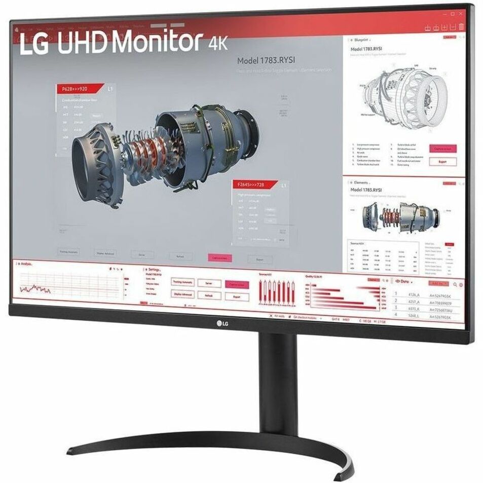 LG 32BR55U-B 32" 4K UHD LCD Monitor, HDR10, USB-C Hub, ErgoStand, VA Panel, 3840x2160, DisplayPort HDMI, Built-in Speakers, Height Adjustable (3 Year Warranty)